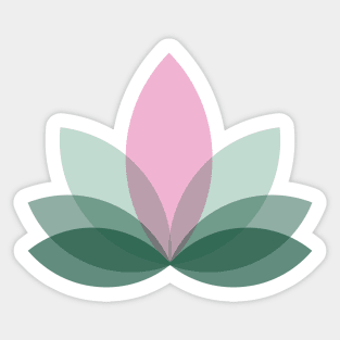 Modern Lotus Design Sticker